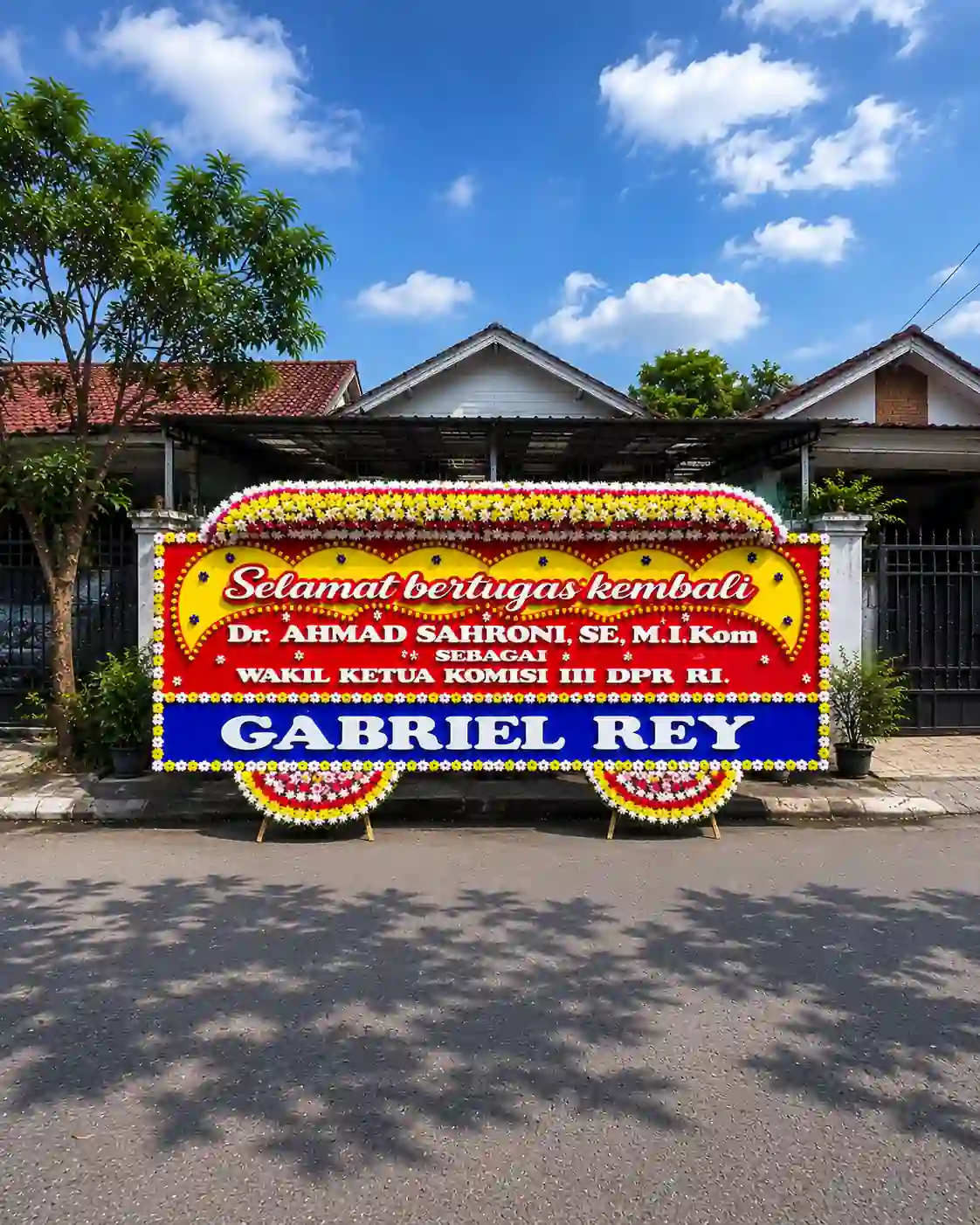 Bunga Papan Happy Wedding Gedung Dhanapala Jakarta Pusat 2
