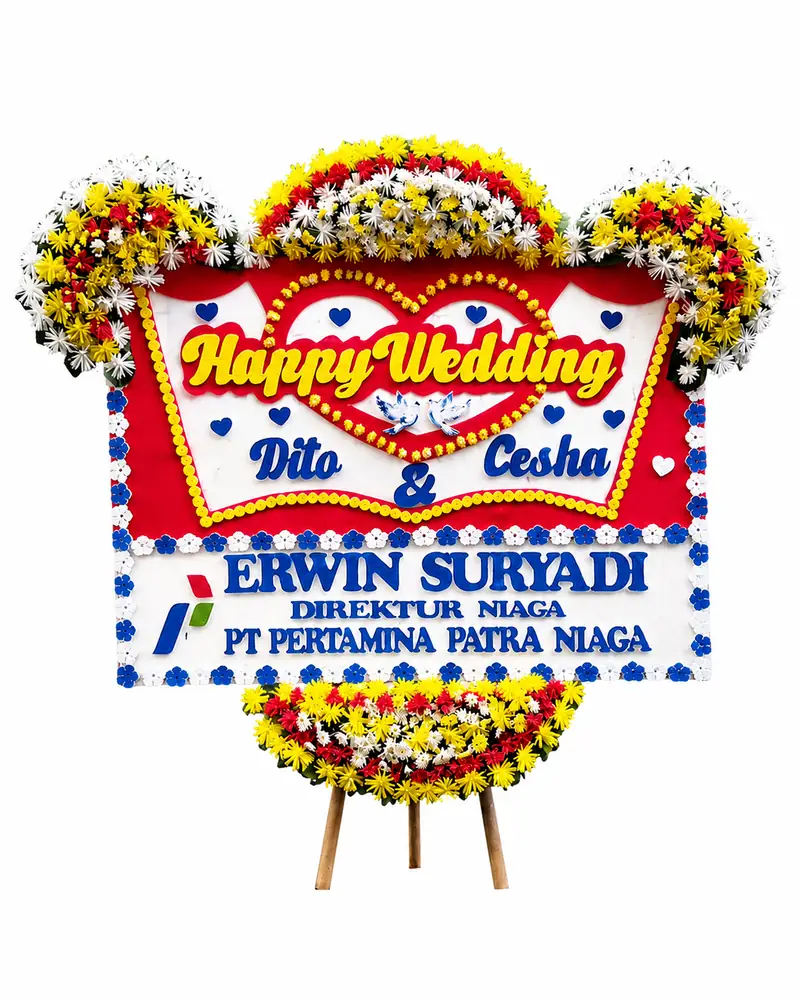 Bunga Papan Happy Wedding Gedung Dhanapala Jakarta Pusat 7