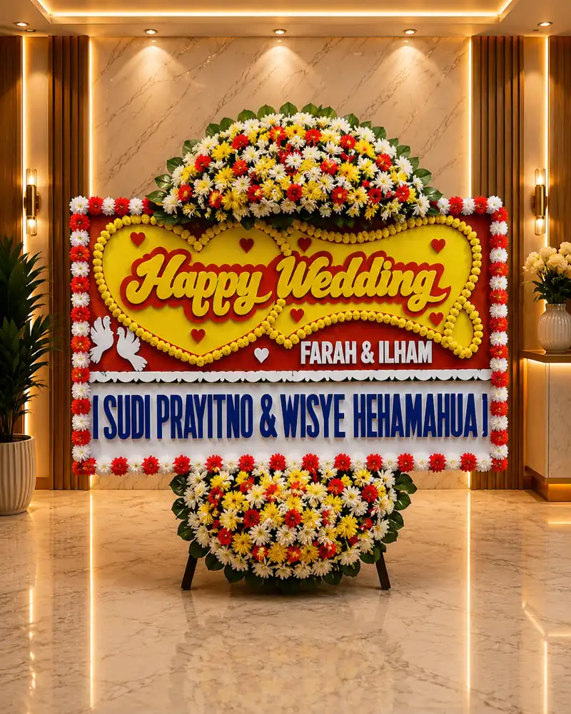 Toko Bunga Terdekat Edelweiss Wedding Hall Karawaci Tangerang Bunga Papan Happy Wedding Edelweiss Wedding Hall Karawaci Tangerang 5