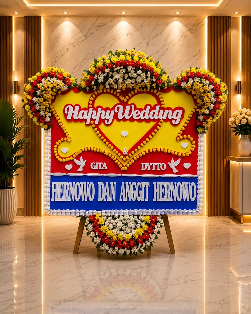 Toko Bunga Terdekat Edelweiss Wedding Hall Karawaci Tangerang Bunga Papan Happy Wedding Edelweiss Wedding Hall Karawaci Tangerang 6