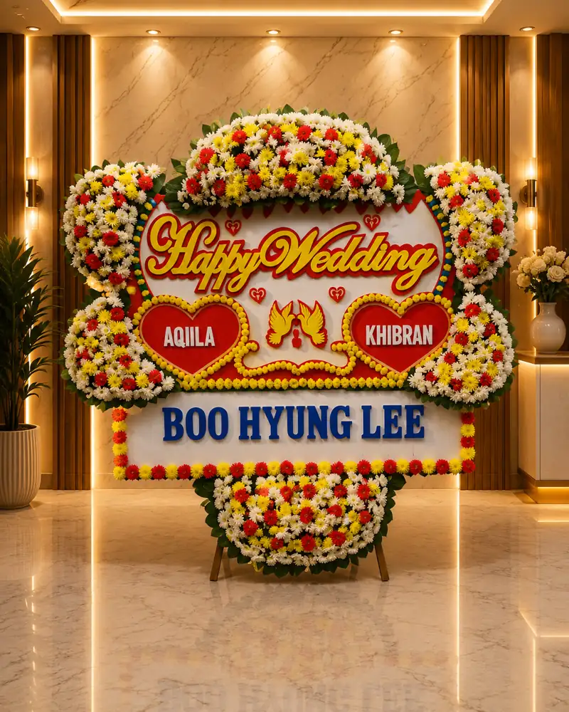 Toko Bunga Terdekat Edelweiss Wedding Hall Karawaci Tangerang Bunga Papan Happy Wedding Edelweiss Wedding Hall Karawaci Tangerang 8
